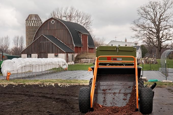 Impact IMPLEMENTS® 1500lb HD Agricultural Trailer with Solid Floor & Sides. Rugged Tires and Solid Sides with Tailgate for Increased Capacity. Original USA Design.
