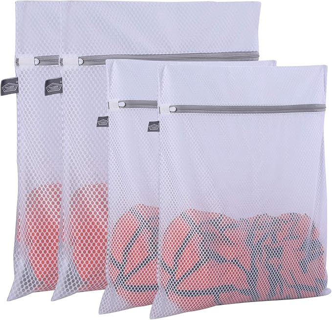 Kimmama Laundry Bags Mesh Wash Bag, Lingerie Bags for Washing Delicates, Net Washer Sack with Zipper, Dryer Pouch for Cleaning and Drying Cloths, Garment, Sweater, Bra, Pant, Sock, Toys, Bedcover