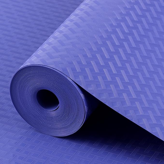 Shelf Liners for Kitchen Cabinets Refrigerator Liners Waterproof Kitchen Cupboard Liner Non Adhesive Drawer Mats EVA Material Fridge Liner for Shelves - Blue 11.8 x 393.7 Inches