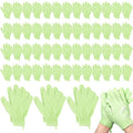 104 Pcs Exfoliating Glove Bulk Shower Gloves with Hanging Loop Exfoliating Body Scrubber Dead Skin Remover for Body Bath Beauty Spa Massage Scrubs Men Women Bathing (Green)