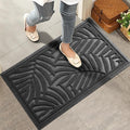 Front Door Mat, Absorbent Resist Dirt Welcome Door Mat Indoor Outdoor, Waterproof Doormat, Sturdy Non Slip Backing, Fade Resistant, Low Profile Entry Mat for Entryway, 47×32, Grey