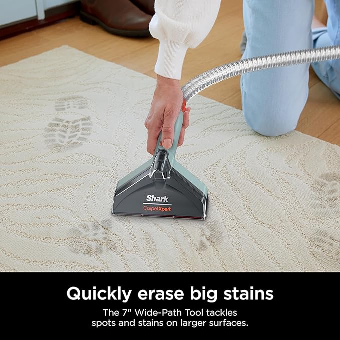 Shark CarpetXpert Upright Carpet, Area Rug & Upholstery Cleaner, Built-In Spot & Stain Remover & XL Tool, Perfect for Pets, Carpet Shampooer, 3 Cleaning Tools, Cleaning Solution, Slate Green, EX151