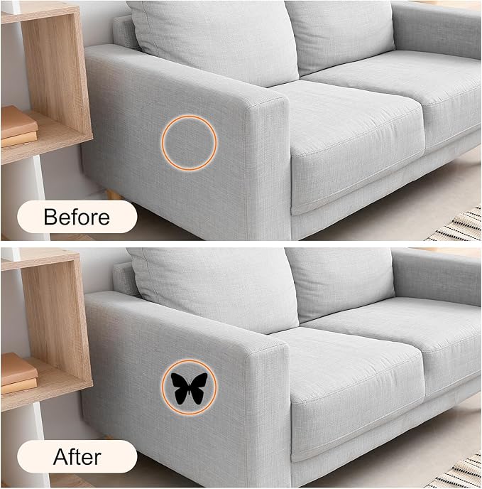 Repair Patches Repair Tape Self-Adhesive DIY Repair Patch Linen Gear Patch for Sofa, Furniture, Chair, Clothing,Tents,3.5x79 Inch,Slight Blue