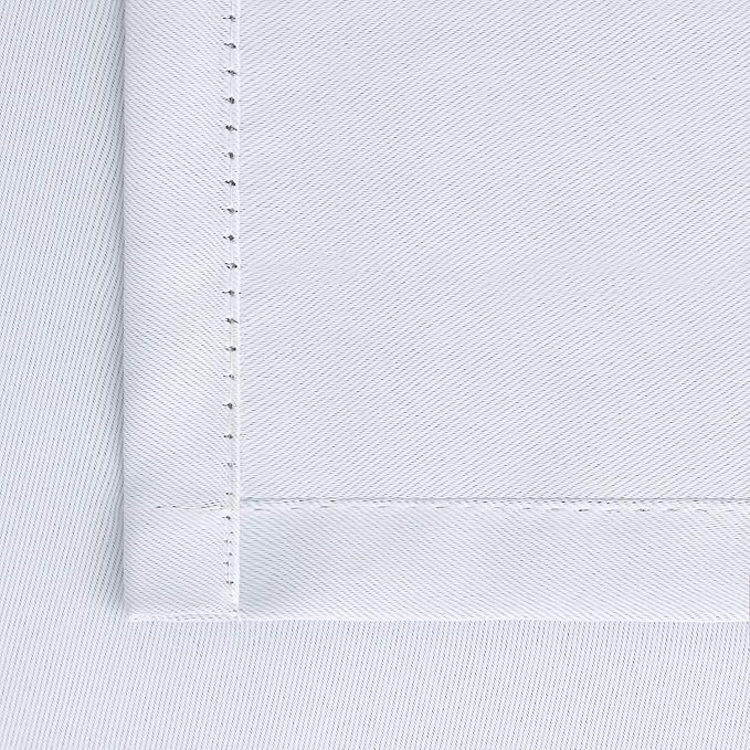 BGment Curtains 45 Inches Length - Rod Pocket Short Window Drapes for Bedroom Kitchen Cafe, Greyish White, 42 x 45 Inch, 2 Panels Set