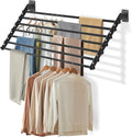 Wall Mounted Clothes Drying Rack 43 Inch – Foldable Laundry Drying Rack for Wall Mount, Space Saving Indoor Drying Rack for Clothes, Compact & Sturdy Design