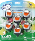 Air Jungles Eleu Pomelo Scent Car Air Freshener Clip, 6 Vent Clips, 4 ml Each, Long Lasting Air Freshener, Up to 180 Days Car Refresher Odor Eliminator