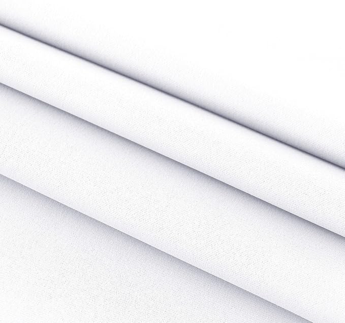 DWCN French Door Curtains – Rod Pocket Thermal Curtain for Doors with Glass Window, Kitchen and Patio Doors for Privacy, 54 X 72 Inches Long, 1 Curtain Panel with Tieback, Pure White