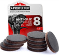 Non Slip Furniture Pads X-Protector - 8 PCS 1 1/2” - Premium Furniture Grippers - Self-Adhesive Rubber Feet for Furniture - Keep Furniture in Place!