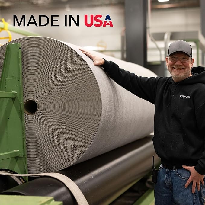 RUGPADUSA - Eco-Plush - 9'x12' - 1/4" Thick - 100% Felt - Premium Cushioned Rug Pad - Available in 3 Thicknesses, Many Custom Sizes