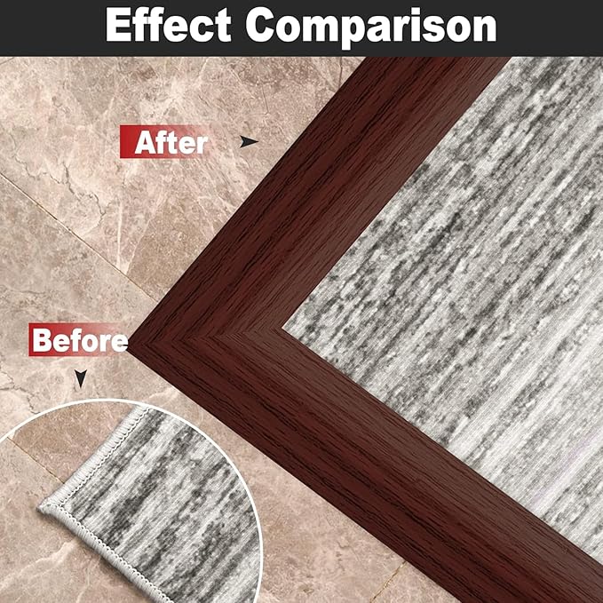 3.3Ft Carpet Floor Transition Strip, Self Adhesive Floor Edging Trim Strip for Doorway, PVC Floor Divider Threshold Cover Suitable for Threshold Height Less Than 5 mm - Red Wine