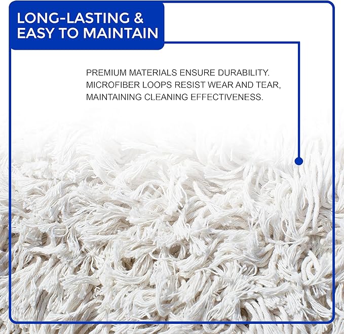 Nine Forty Industrial-Grade 36x5 Cotton Dust Mop Head Refills, Perfect Replacement for Busy Home, Gym, Industrial and Commercial Spaces, Heavy-Duty Mop for Janitorial & Housekeeping Needs - 2 Pack