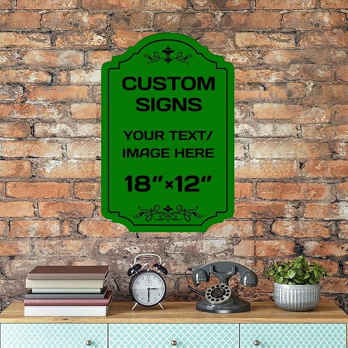 Personalized Aluminum Metal Signs - Weatherproof, Custom Text & Picture, Multiple Sizes - Hazard, Garden, Custom Door & Business Signs