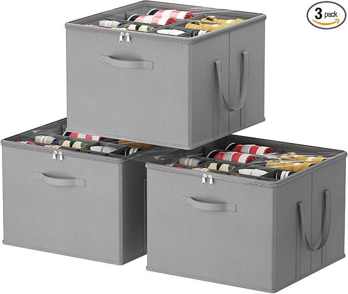 Lifewit Shoe Storage Organizer for Closet Fits 12-16 Pairs, Fabric Large Shoe Box Storage Containers with Clear Cover, Foldable Bins Fit for Boots Sneakers 17"(L) x 17"(W) x 12.5"(H) 3 Pack Light Gray