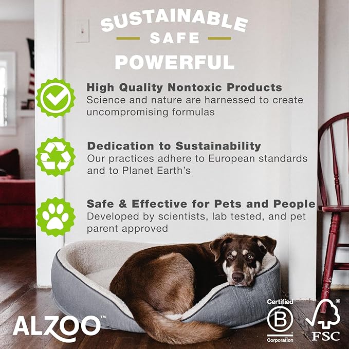 ALZOO Cat Litter Deodorizer, Concentrated Granules Absorb & Help Neutralize Odors, 100% Plant-Based Active Ingredients, Up to 30 Uses, Island Paradise Scent, 26.6 Oz.