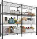 Himimi 4-Tier Heavy Duty Metal Storage Rack, 1200LBS Adjustable Wire Shelving for Storage, Standing Storage Shelf Units for Kitchen Garage Pantry Laundry, 60" W x 14" D x 60" H, Black
