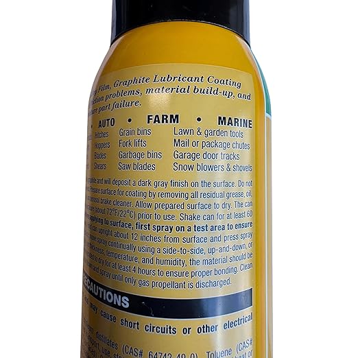 Slip Plate Dry Graphite Lubricant Spray, 12 oz Aerosol – Non-Stick, High Temp, Weather Resistant Coating for Mower Decks, Snowblower Chutes & Hitches