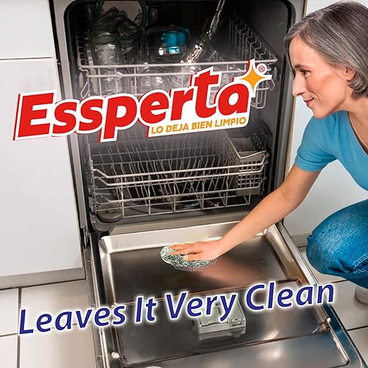 3 Pcs ESSPERTA Stainless Steel Wool Scrubber，3 Steel Scrubber Wool Pads for Cleaning Dishes, Metal Scrubber Pot Scrubbers Can Clean Iron Pots, Stoves, Barbecue Grills, Wash Sink