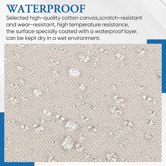 Canvas Patch 5.5 x 8 Inches 6Pcs Self-Adhesive Waterproof Canvas Patch Kit for Repairing Tents,Sofas,Boat Covers,Camping Chair,Awnings,Car Seats.（Beige）
