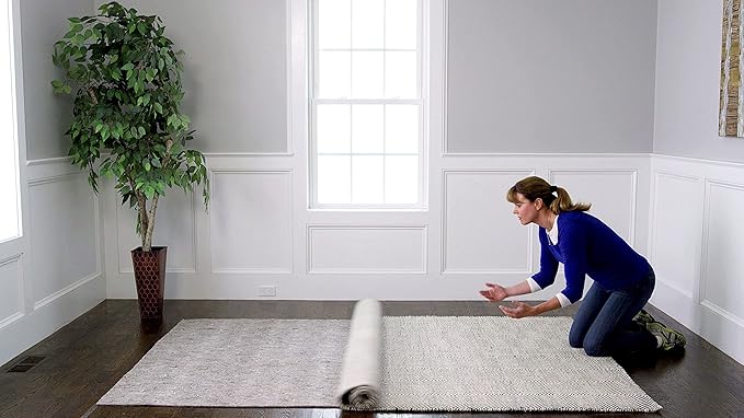 RUGPADUSA - Dual Surface - 7'10" x 10' - 1/8" Thick - Felt + Rubber - Non-Slip Backing Rug Pad - Adds Low-Profile Comfort and Protection