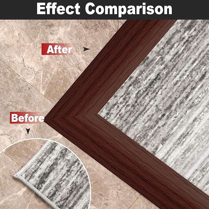 20Ft Carpet Floor Transition Strip, Self Adhesive Floor Edging Trim Strip, PVC Threshold Cover for Doorway, Floor Divider Strip Suitable for Threshold Height Less Than 5 mm - Red Wine