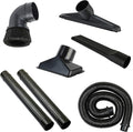Shop Vac Accessories 2 1/2 inch Attachments (2.5 Wet Dry Vac Accessories - Extension Wands, Floor Brush, Dust Brush, Crevice Tool, Utility Nozzle, and Hose Kit (7-Pack Attachments)
