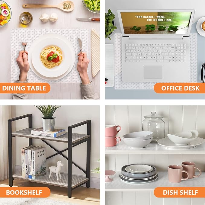 Shelf Liners for Kitchen Cabinets Refrigerator Liners Waterproof & Oil-Proof Kitchen Cupboard Liner Non-Slip Drawer Mats EVA Material Non Adhesive Fridge Liner for Shelves - Clear 11.8 x 236.2 Inch