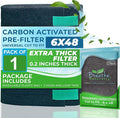 Breathe Naturally Universal Cut To Fit Carbon Activated Air Filter - Replacement Charcoal Filters - Pre Filter Carbon Sheet for Air Purifier, Vent Filters & More - Made in USA (Pack of 1, 6x48)