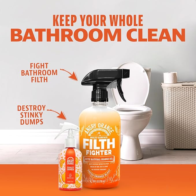ANGRY ORANGE Toilet Tamer Bathroom Spray - Citrus Orange Spice - 6 oz