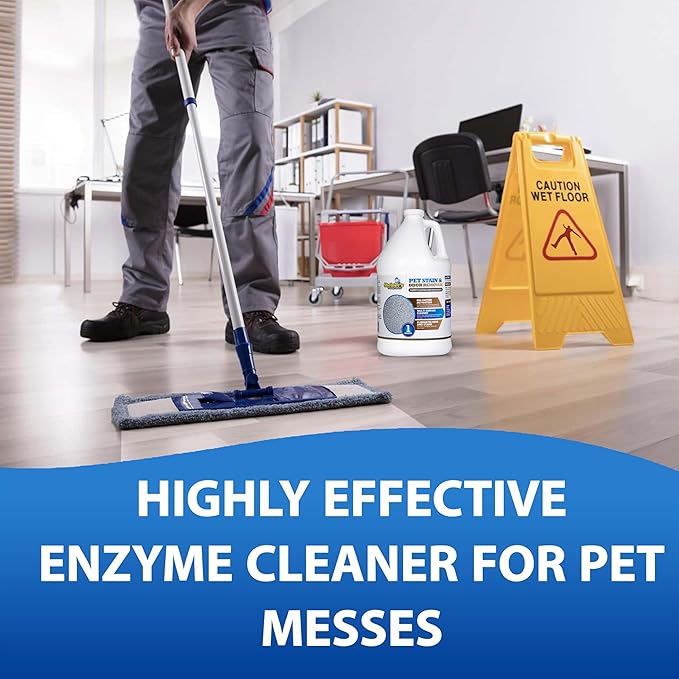 Sheiner's Pet Urine Enzyme Cleaner & Urine Odor Eliminator, Advanced Cleaning Bio-Enzyme Cleaner Solution for Carpets, Rugs, Upholstery & Multi-Surfaces, Safe for Pets & Kids. (128 oz)