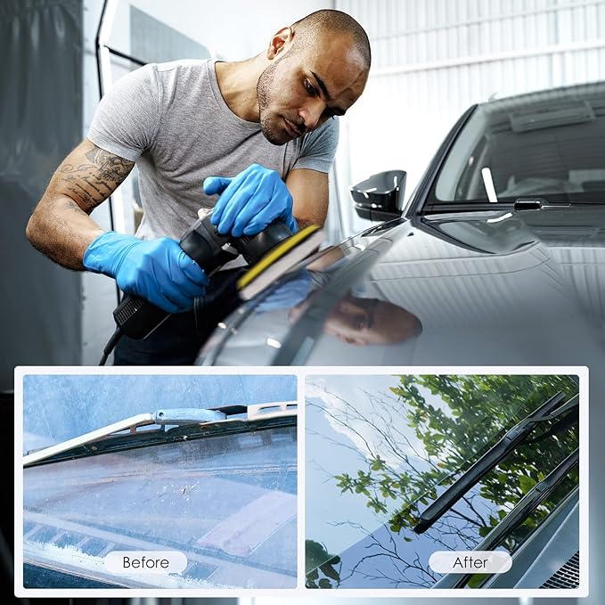Buffing Polishing Pads, 7Pcs 5.5 Inch 140mm Face for 5Inch 125mm Backing Plate, Car Compound Buffing Sponge Pads and Woolen Pads Cutting Polishing Pad Kit for Car Polishing and Waxing