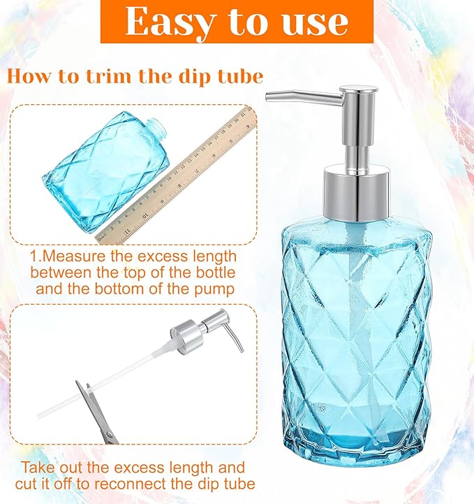 Soap Dispenser Replacement Pump, 4Pcs Replacement Pump for Soap Dispenser, Lotion, Hand Soaps, Easy to Press & 360 Degrees Rotatable for Fast Liquid Discharge (Silver)