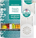 Refrigerator Deodorizer with Zeolites (2-Pack) - Odor Eliminator for Fridge & Freezer - Outshines Baking Soda and Bamboo Charcoal Bags - Long-Lasting, & Safe