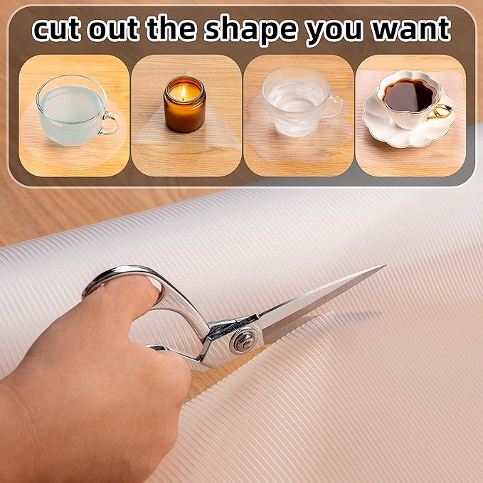 Shelf Liner Non Slip,Non Adhesive Cabinet Liner,Waterproof Drawer Liner,Food-Grade EVA Material for Kitchen Cabinets,Drawers,Refrigerators-Odorless & Easy to Cut-20 x 240 inches x 2 Rolls,Thickened