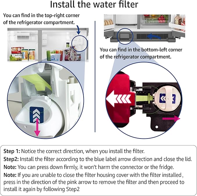 Maxblue EDR1RXD1 Replacement for Everydrop® Filter 1, Whirlpool® W10295370A, EDR1RXD1B, P8RFWB2L, P4RFWB, MB-F38, Kenmore® 46-9081, 46-9930 Refrigerator water filter, 2 Filters