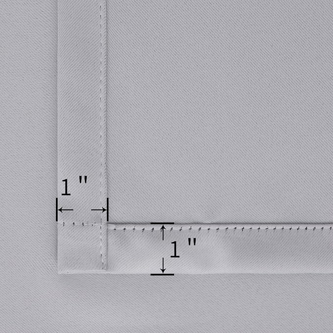 BGment Rod Pocket Blackout Curtains for Bedroom - Thermal Insulated Room Darkening Curtain for Living Room, 70 x 63 Inch, 2 Panels, Light Grey