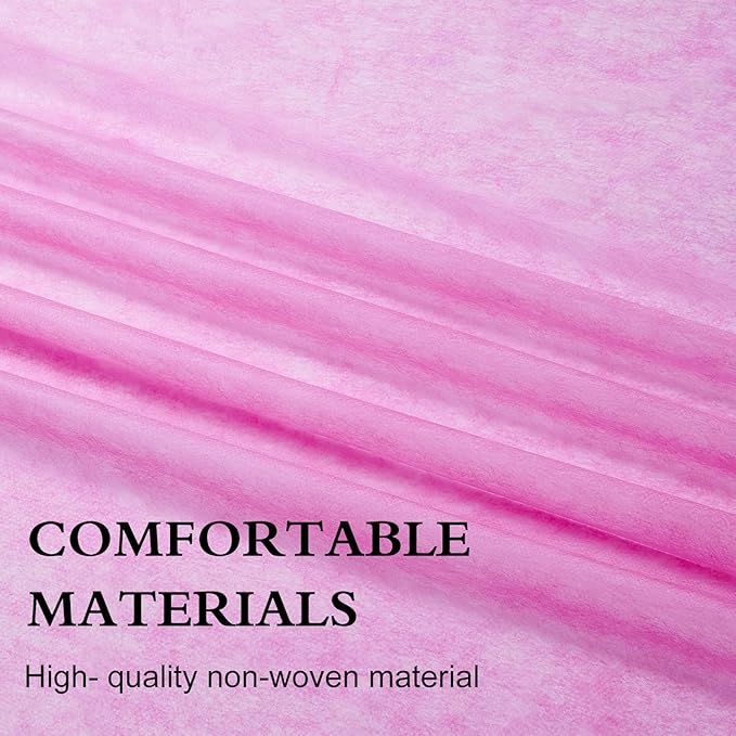 100 Pack Disposable Bed Sheets – 31.5 x 71 in Waterproof Non-woven Sheets for Massage, Spa, Tattoo & Salon Tables (Pink)