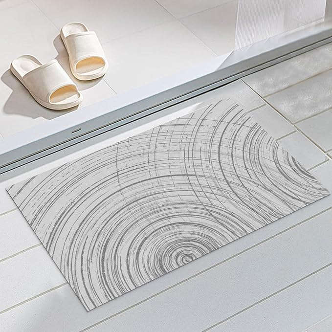 Ultra Thin Door Mat Indoor Entrance, 1/10 in Thin Door Mats for Inside Entry, Non-Slip Rubber Backing Washable Doormat, Fade Resistant, Absorbent, Low Profile Dirt Trapper, 30"X17"