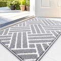 OLANLY Indoor Door Mat, 36x24 Inch, Dirt Resistant and Absorbent, Non-Slip Rubber Backing Floor Mats, Easy Clean Low-Profile Doormat for Entryway, Front Door, and Inside Entrance, Light Grey