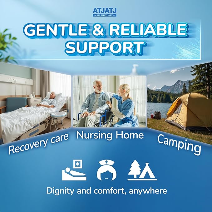 60 Packs Commode Liners With 60 Absorbent Pads, Leak-Proof Disposable Toilet Bags for Adults, Fits All Bedside Toilet Chairs Bucket, Portable Potty Liners for Home Medical Use, No Mess Cleanup