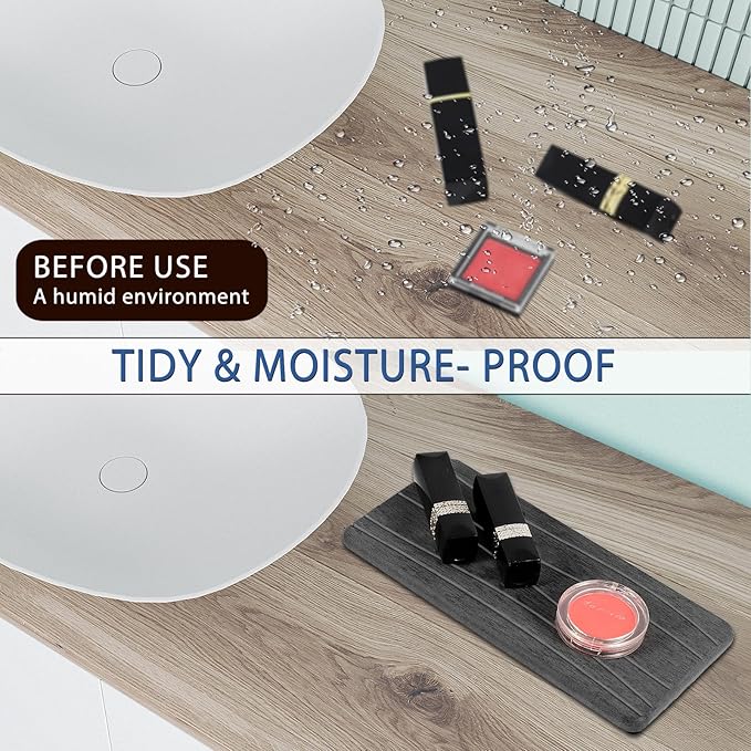 3PCS Water Absorbing Stone Tray, Fast Drying Stone Sink Tray, Stones Soap Trays, Water Absorbent Diatomite Trays, Diatomite Coasters for Kitchen Sink Bathroom Counter, Hand Soap Dish & Holders
