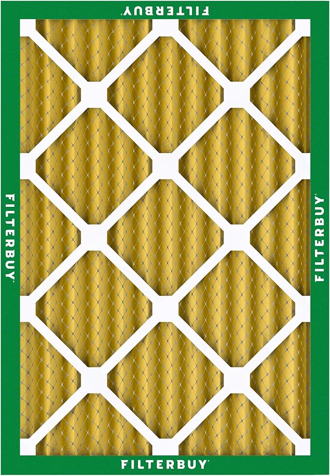 Filterbuy 20x24x2 Air Filter MERV 11 (MPR 1200) Allergen Defense Replacement (4-Pack), Electrostatic Pleated HVAC AC Furnace Filters, Made in USA (Actual Size: 19.38 x 23.38 x 1.75)