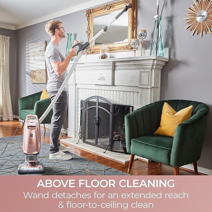 Kenmore BU4050 Intuition Bagged Upright Vacuum, liftup Cleaner with Hair Eliminator brushroll, pet Handi-Mate for Carpet, Hard Floor, Rose Gold