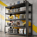 47.8" W Heavy Duty Garage Shelving 3000LBS Storage Shelves, Adjustable 5-Tier Storage Rack, Metal Shelves for Garage/Warehouse/Basement, 47.8" W x 19.8" D x 72" H, Black