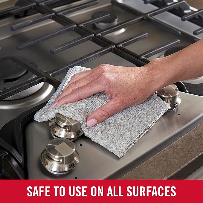 Rubbermaid All Purpose Microfiber Cleaning Cloth Towels, 12"x12", Non-Scratch, Reusable/Washable for Cleaning/Wiping/Polishing for Home/Kitchen/Car (Pack of 300)