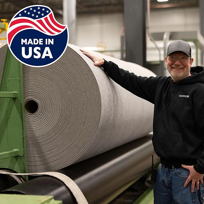 RUGPADUSA - Eco-Plush - 9' Square - 3/8" Thick - 100% Felt - Extra Cushioned Rug Pad - Available in 3 Thicknesses, Many Custom Sizes