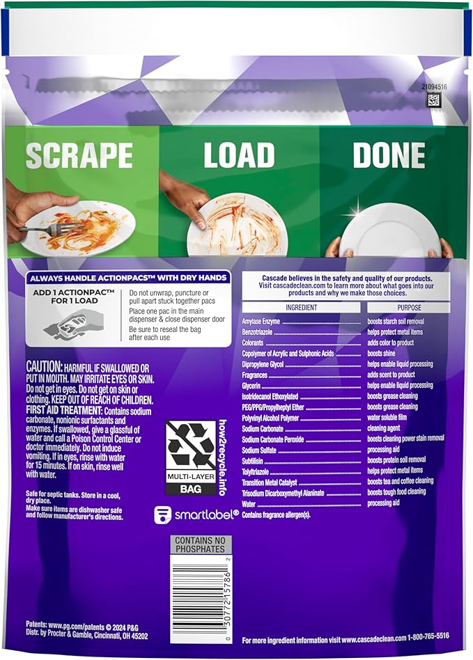 Cascade Platinum Plus Dishwasher Pods, Dishwasher Detergent, Dish Detergent Soap, Mountain, 19 Count