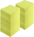 Microfiber Cleaning Cloths, 240 Pack, 16"x16", All-Purpose, Softer, Highly Absorbent, Lint-Free, Reusable, Washable Pro Towels, Yellow, for House, Kitchen, Bathroom, Car, Office