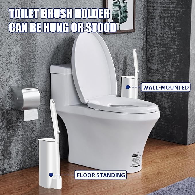 100 Count Disposable Toilet Bowl Wand Refills Prefilled with 2X Cleaning Solution, Compatible with Most Toilet Brush Handles, Not Fall Apart, Fresh Scent,