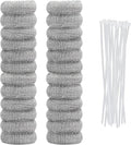 24PCS Lint Traps for Washing Machine, Stainless Steel Mesh Snare Trap Washer Hose Lint Catcher Laundry Mesh Washer Hose Filter with 24 PCS Cable Ties