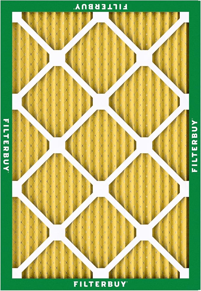 Filterbuy 20x24x1 Air Filter MERV 11 (MPR 1200) Allergen Defense Replacement (4-Pack), Electrostatic Pleated HVAC AC Furnace Filters, Made in USA (Actual Size: 19.38 x 23.38 x 0.75)
